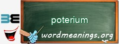 WordMeaning blackboard for poterium